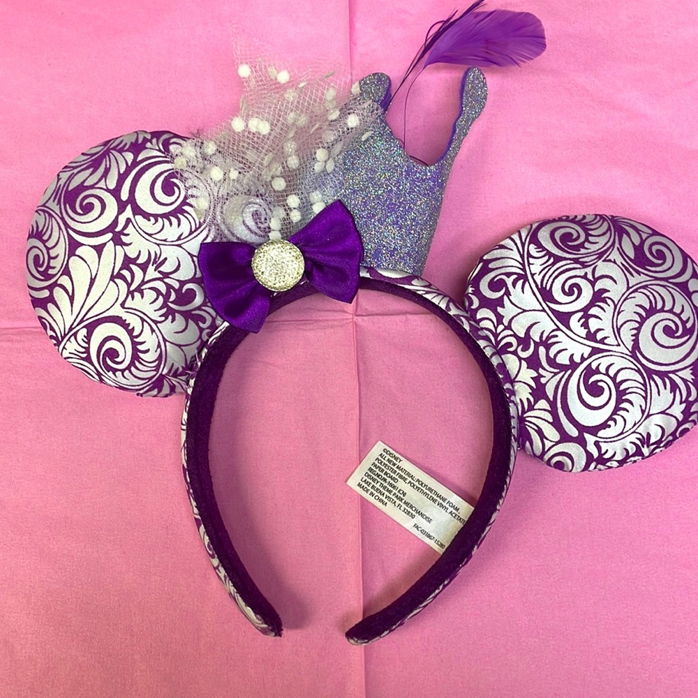 authentic disney ears!!! purple and white
